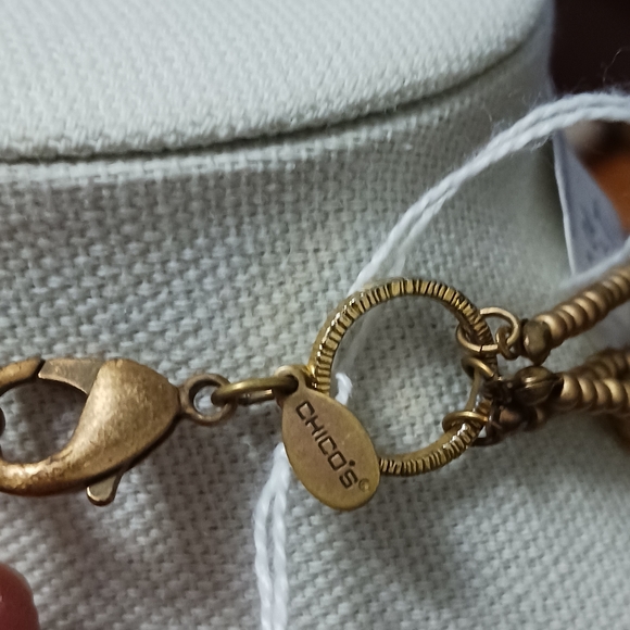 Chicos Beaded Assorted 3 Strands  Dangle 17" Jewelry - Picture 9 of 10